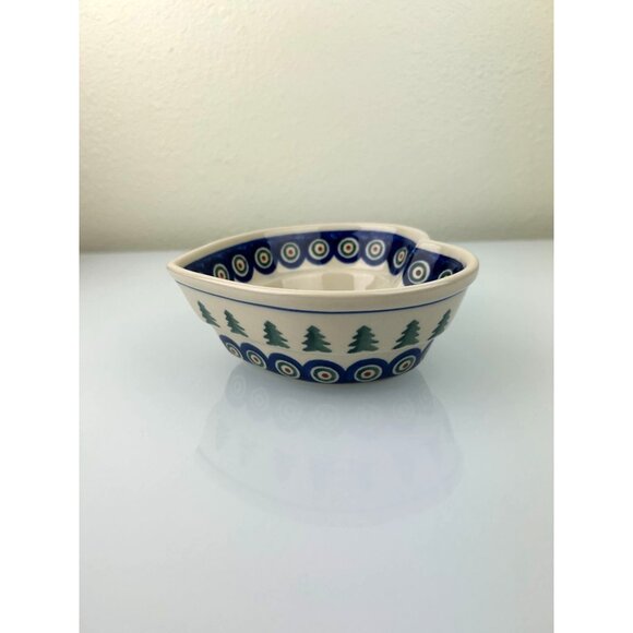 Polish Pottery Heart Bowl Momo Panache Boleslawiec Poland Tree Cottagecore - Picture 4 of 14